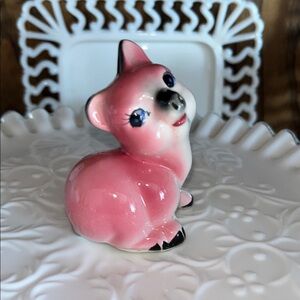 Vintage Pink Pig Salt or Pepper Shaker – 1950s Japan Kitsch Ceramic Single
